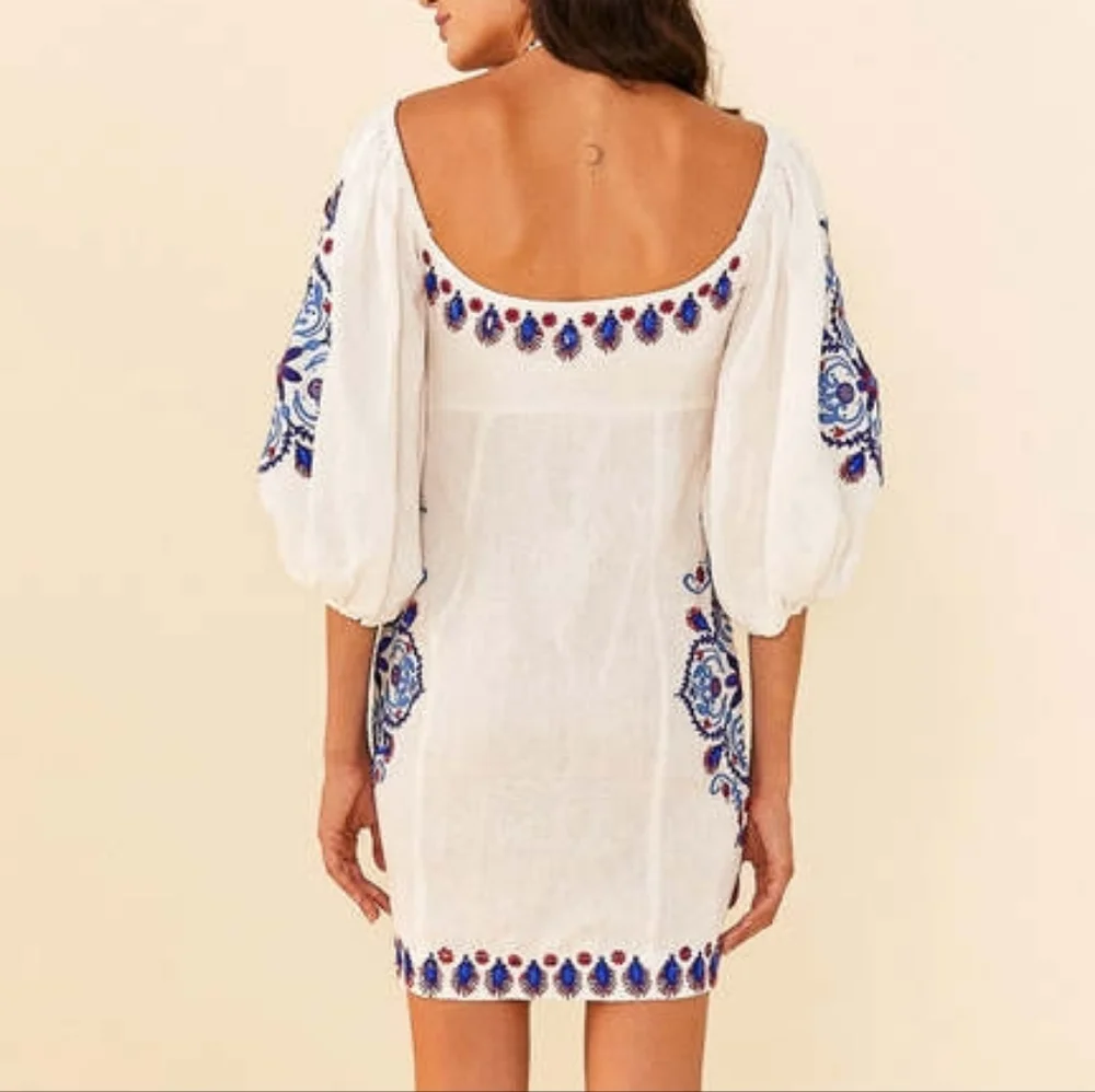 NWT FARM RIO | $285 Embroidered Embellished Mini Dress - Picture 8 of 16